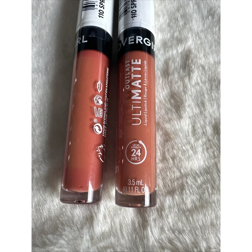 (2) Covergirl‎ Outlast Ultimatte Liquid Lipstick Sealed 110 - Spritz Blitz